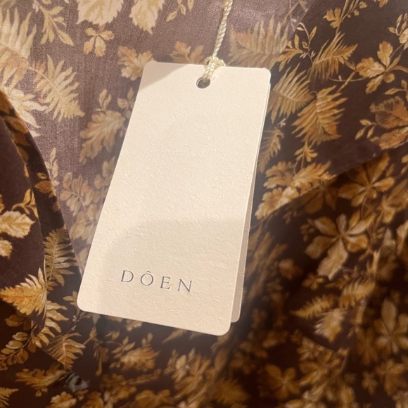 NWT Doen Sheila Button Shirt Top Blouse Fern Grove Floral XS - Picture 7 of 7